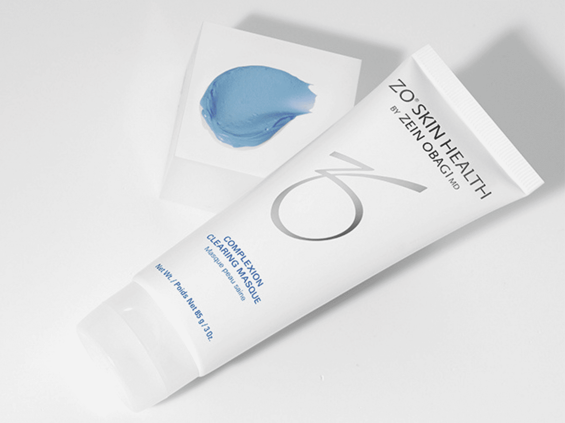 ZO Skin Health cleansing masque with blue cream sample.