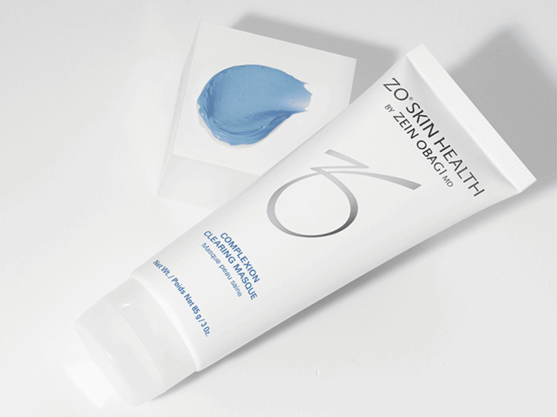 ZO Skin Health cleansing masque with blue cream sample.